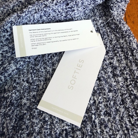 NWT Softies marshmallow slouch turtle neck lounger size L/XL navy - Picture 4 of 6